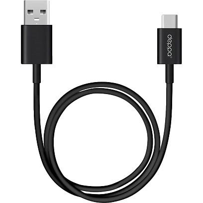 Кабель Deppa USB A - USB Type-C, USB 3.0, 1.2м, черный