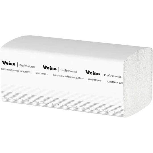 Полотенца бумажные д/дисп Veiro Prof Comf 2сл 200лx20пач/кор V-слож KV205