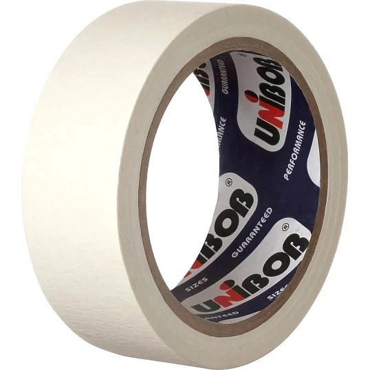 Клейкая лента малярная 25мм х 25м белая, креппированная