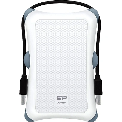 Портативный HDD Silicon Power Armor A30 2 TB USB 3.2, белый, резина
