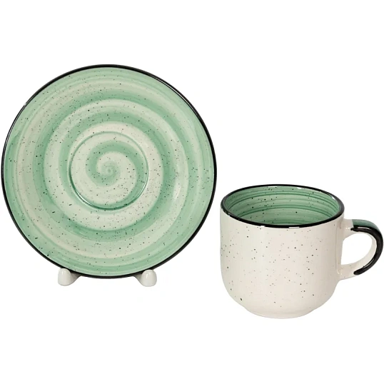 Набор Чайная пара АЭРОГРАФ ФИСТАШКОВЫЙ БРИЗ чайный  арт.139-27125