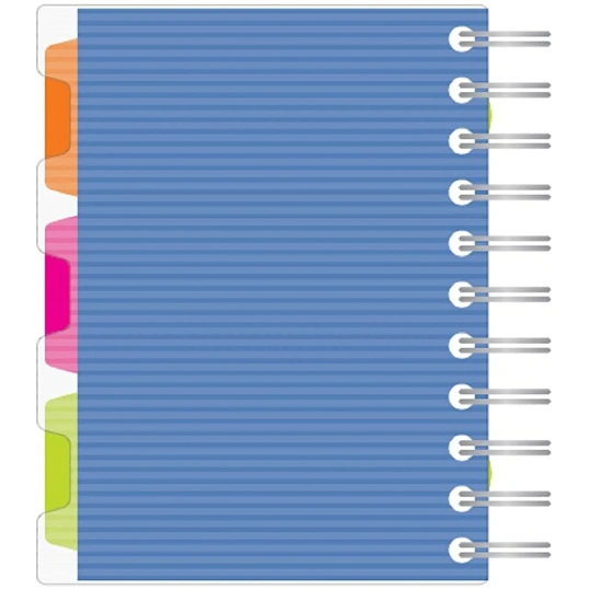 Бизнес-тетрадь 140л,кл,А6,SPIRAL BOOKСиний,евроспир,обл.пласт,раздел.84113