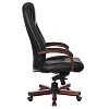 Кресло VB_Бюрократ T-9923WALNUT/BLACK кожа черный, дерево