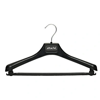 Вешалка-плечики VP_анатомическая Attache С039,пласт,черн,съем.перекл р44-46