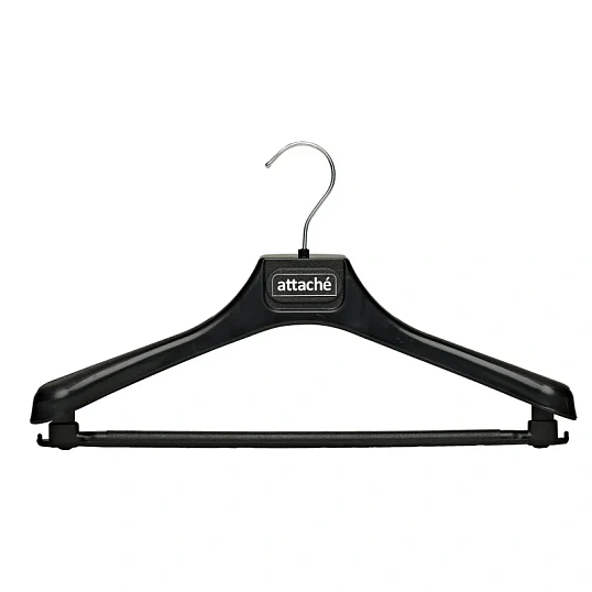 Вешалка-плечики VP_анатомическая Attache С039,пласт,черн,съем.перекл р44-46