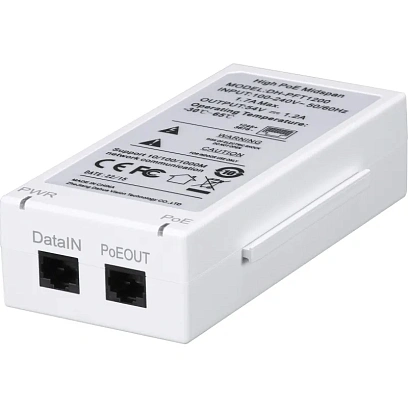 PoE-сплиттер DAHUA DH-PFT1200,RJ45 10/100/1000Мбит/с (PoE/PoE+/Hi-PoE),60Вт