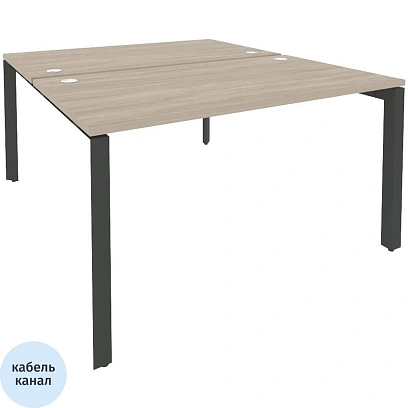 Рабочая станция ONIX-П двойная П м/к O.MP-D.RS-2.3.8 аттик дуб/антрацит