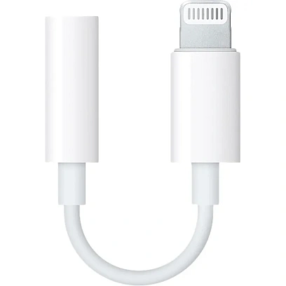 Адаптер Apple Lightning - 3.5 mm Headphone Jack Adapter, бел, MMX62ZM/A