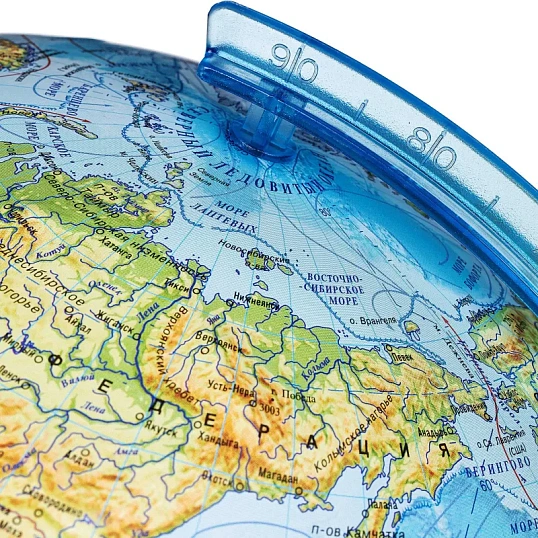 Глобус интерактивный физико-политический с подсв.,рельеф.,320мм,INT13200290