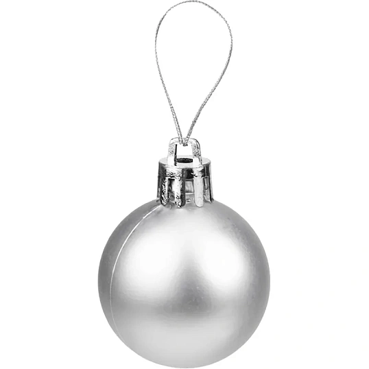 Набор шаров елочных 12 шт Чудеса, 4 см, серебряный с узором НУ-5623