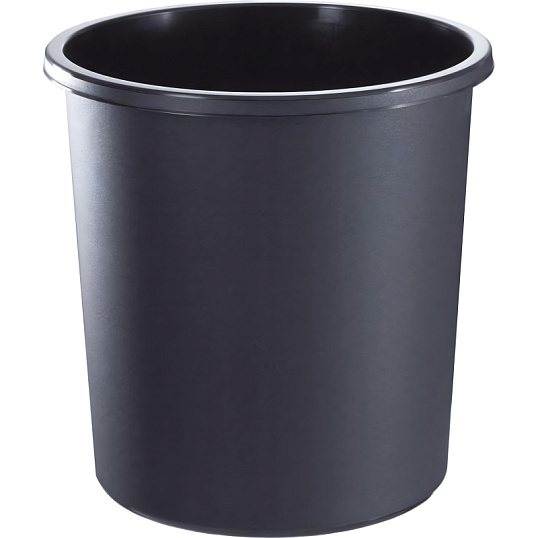 Корзина для мусора офисная 18л пластик, черная КР41