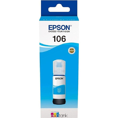 Чернила Epson 106 T00R2 C13T00R240 го лубой для L7160/L7180