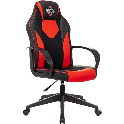 Кресло VB_Echair Easy Game-905 TPU кожзам черный/красный пластик