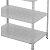 Стеллаж металлический ГТС_ТС Лайт, 2200x1000x500, Полки: 6 шт. метал. перф