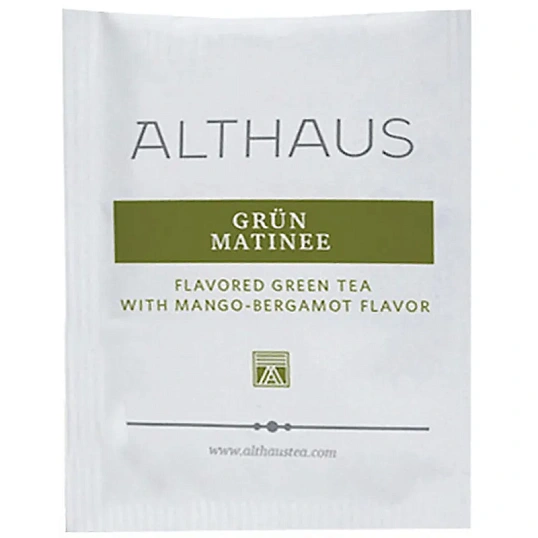Чай Althaus Grun Matinee зеленый, 20пакx1,75г ЧА008