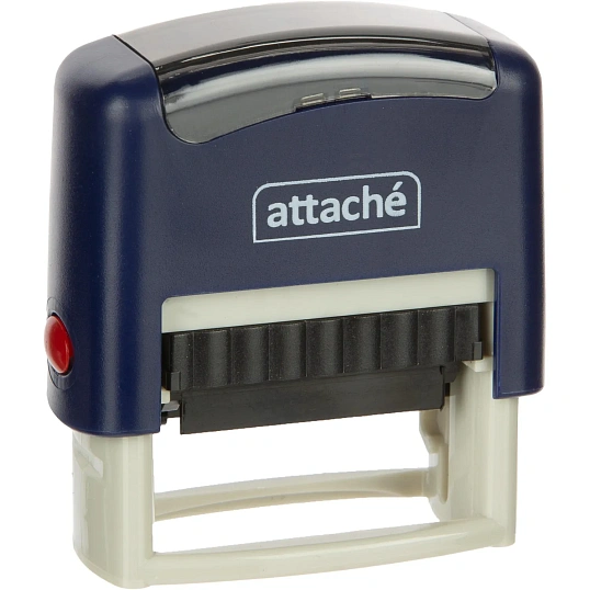 Штамп самонаборный Attache 1-3 стр. 38х14 синий 8051