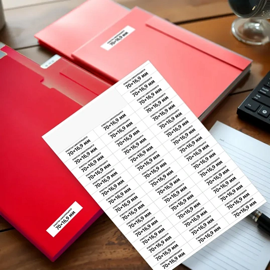 Этикетки самоклеящиеся  70х16,9 мм / 51 шт. на листе А4 (100л