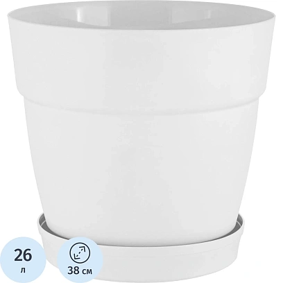Горшок д/цветов Villa de Fiori,26л,D380мм,белоснежный жасмин IG660510048