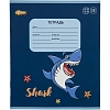 Тетрадь школьная А5 12л №1School Shark клет,скреп, ВД-лак,10шт/уп, в асс