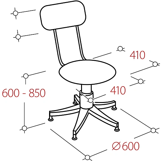 Кресло _табурет кассира UN_Solo gtsN3 ring base высокая база/кз чер v4