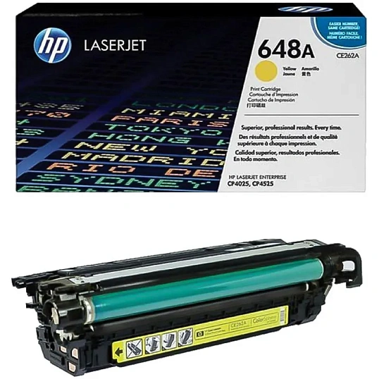 Картридж лазерный HP 648А CE262A жел. для CLJ CP4025/CP4525