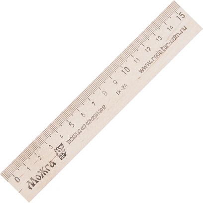 Линейка деревянная 15см,ЛП-150,С03
