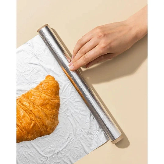 Фольга пищевая алюминиевая, 29 см х 10 м 8 мкм Комус