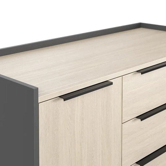 Тумба выкатн. К-Loft Director 241T006 1170x500x635 дуб скандин/графит