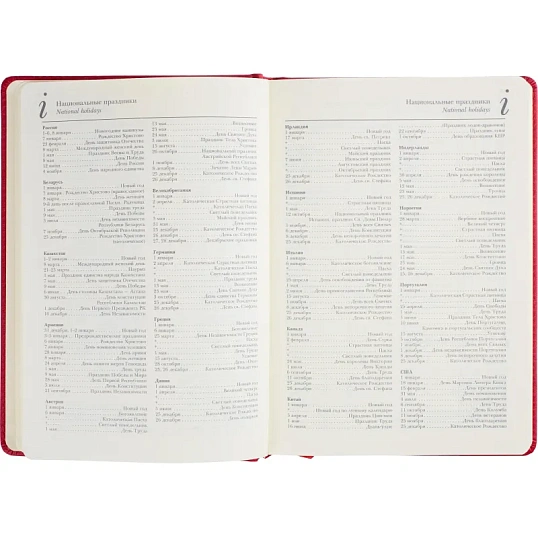 Ежедневник недатированный А5+ CLASSIC иск.кожа КРАСНЫЙ 3-689/04