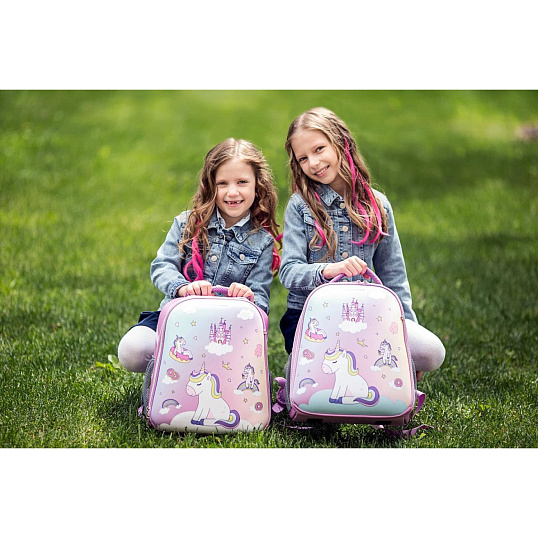 Ранец Basic Волшебный Единорог, 2 отд., эргоном. спинка     