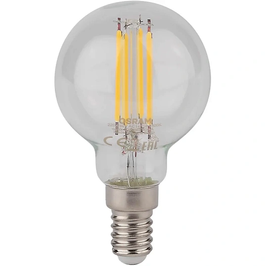 Лампа светодиодная OSRAM LSCLP60D 5W/827 230V FIL E14 FS1