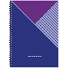 Бизнес-тетрадь А4,96л,обл.карт,греб,кл,Attache Economy,Office Style,синяя