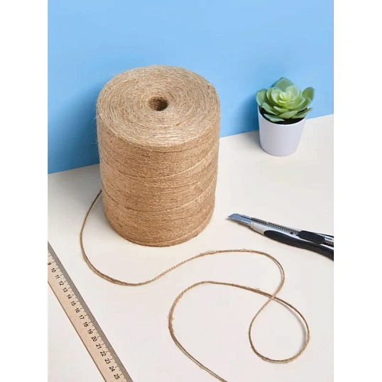 Шнур банковский джутовый, полиров., ~1,5 кг, диам 1,5 мм