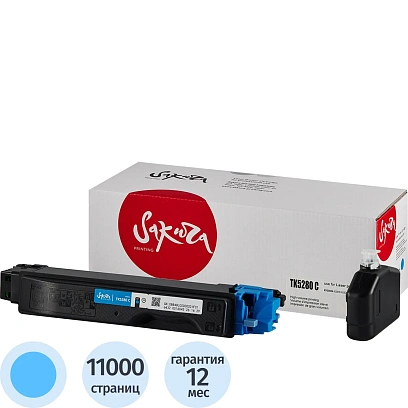 Картридж лазерный SAKURA TK-5280C гол. для Kyocera Mita ECOSYS P6235cdn