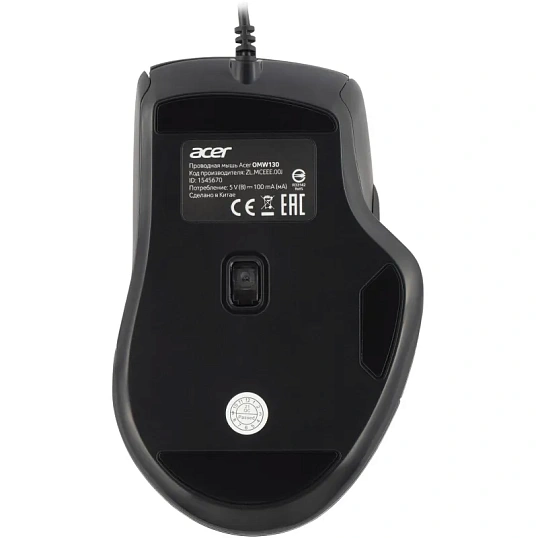 Мышь компьютерная Acer OMW130 black (3600dpi) USB(ZL.MCEEE.00J)