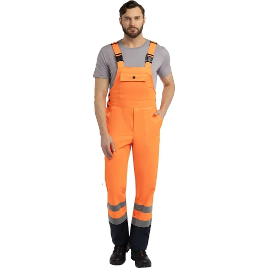 Костюм сигнальный летний муж (куртка,пк) лс07 оранж/т.син 128-132/170-176