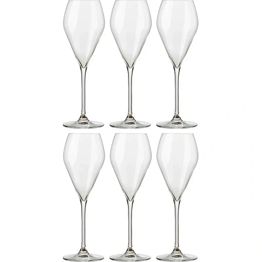 Набор бокалов-флюте 'Мод' хр.стекло 240мм d=72,h=215мм;прозр. 6шт/уп