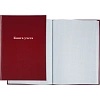 Книга учета Attache А4 96л в клетку блок офсет, бумвинил бордовый