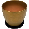 Горшок керамич.с подставкой,4,7л.,Д210 Ш210 В200,бронзовый(матовый),BH-06-3