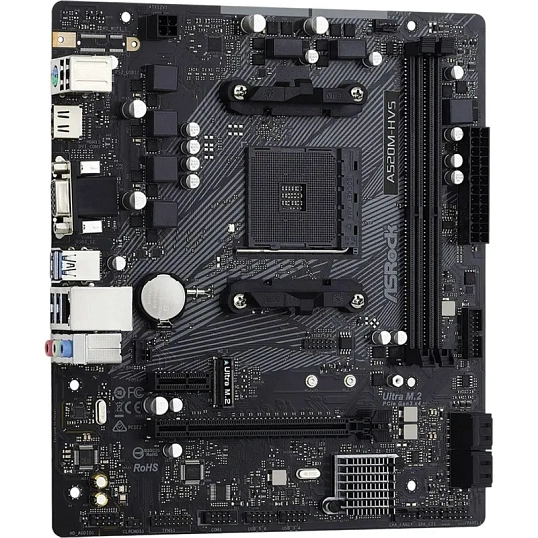 Материнская плата ASROCK A520M-HVS, AM4, A520, 2xDDR4, D-Sub+HDMI
