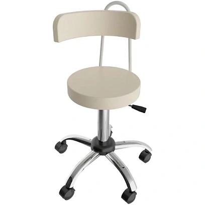 Стул MEG_лабораторный на пневмопруж. НУМЛ-МСК СтЛ (код МСК-232) обивка беж