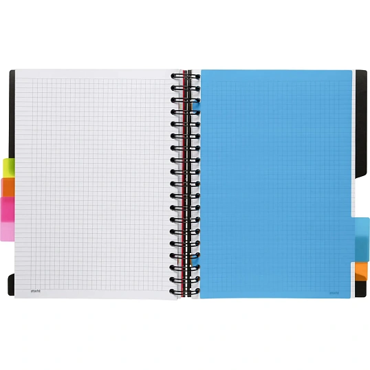 Бизнес-тетрадь B5,200л,кл,греб. Attache Selection Office book чернметаллик