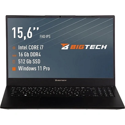Ноутбук BigTech R157 (R157-I5B9W) i7-1255U/16Gb/512Gb SSD/15.6/W11P