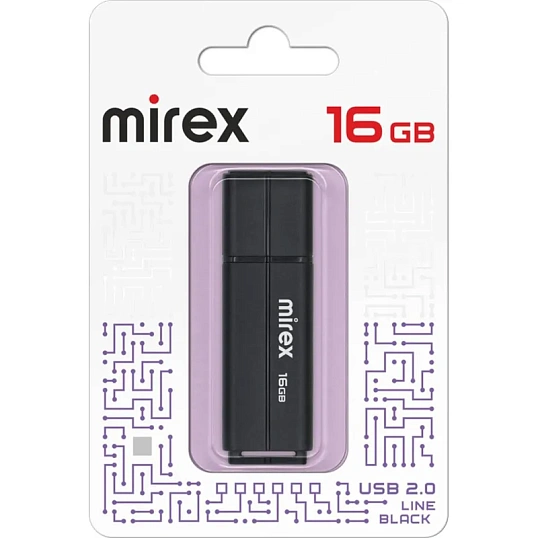 Флеш-память Mirex USB LINE BLACK 16Gb (13600-FMULBK16 )