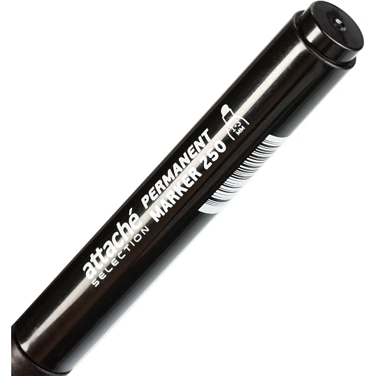 Маркер перманентный Attache Selection 250 черный 1-3мм кругл. наконечник