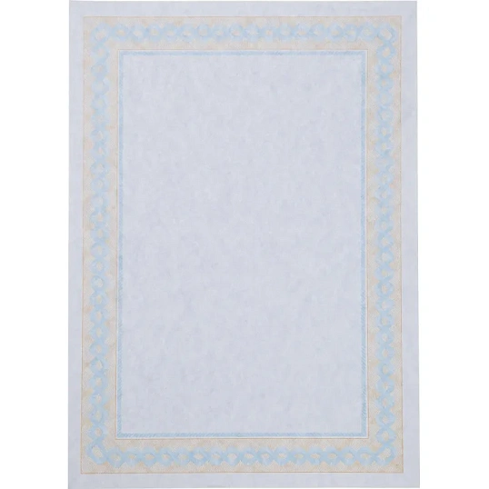 Сертификат-бумага А4 Attache 50 шт/уп  сине-оранжевая рамка ID3