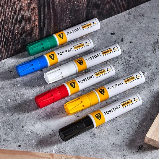 Маркер лаковый TOPFORT Paint 8 мм желтый