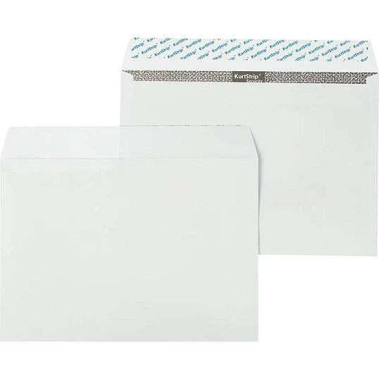 Конверт белый С4 стрип security 229х324 90г КОМУС 50 шт/уп