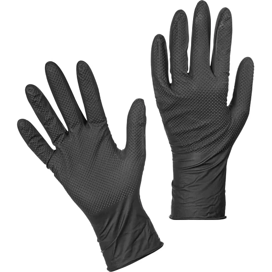 Перчатки одноразовые нитрил Steel Grip цв.черный (50 пар/уп)р.XXL,ПС