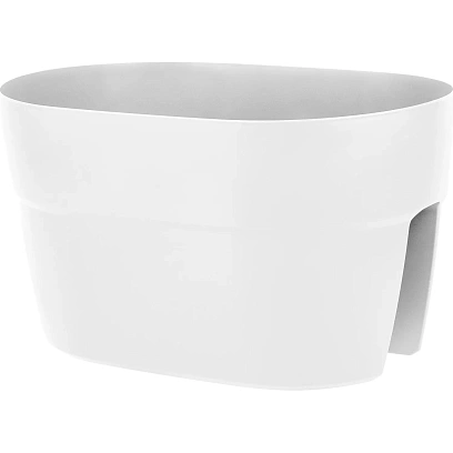 Ящик балкон.на перил InGreen Villa de Fiori,40см,12л фиксат,бел.IG660310048